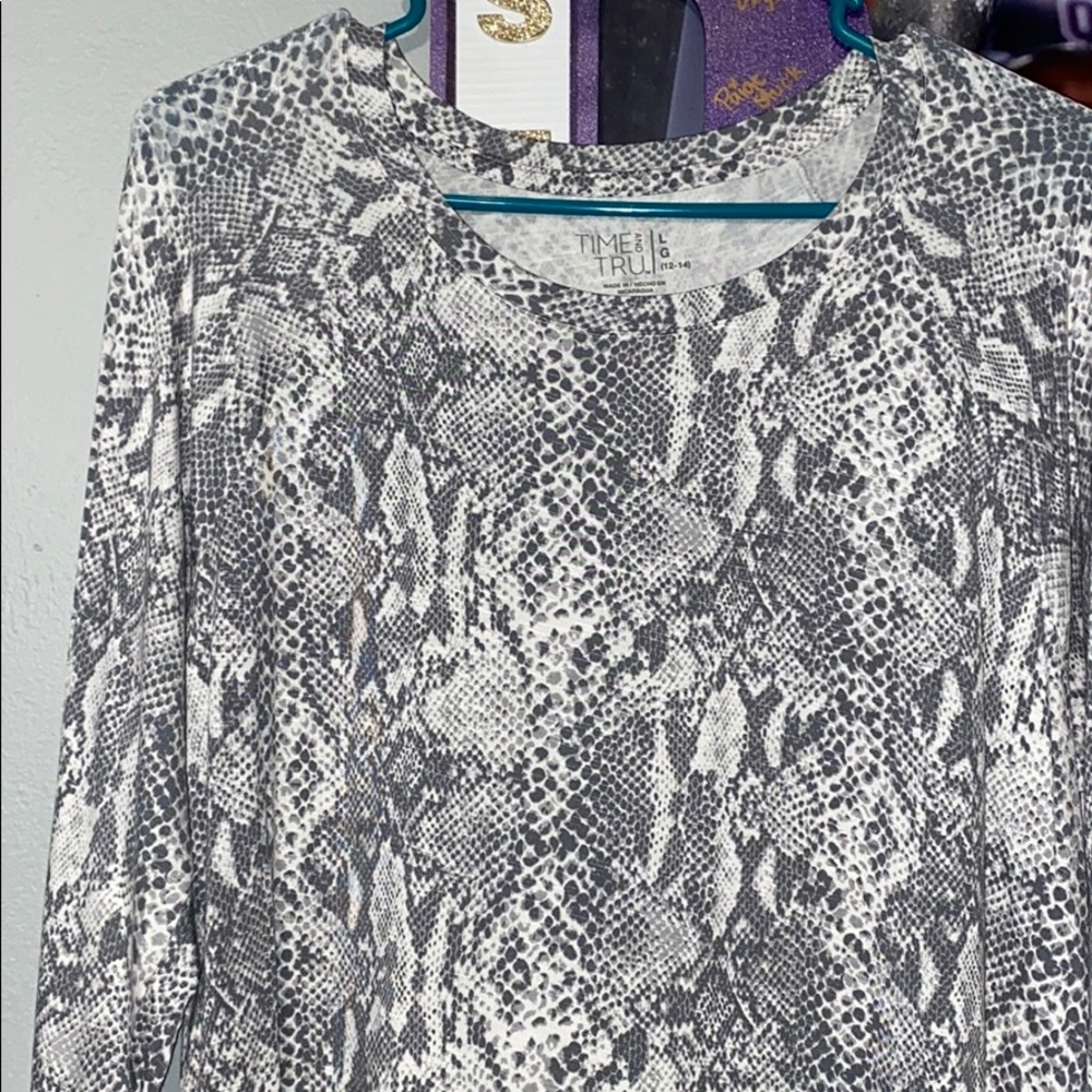Snake Skin Long Sleeve Fitting Shirt